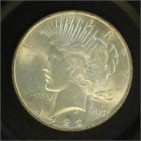 US Coins 1922 Peace Dollar, circulated