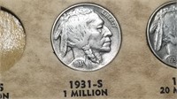 1931 S Buffalo Nickel From A Set