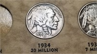 1934 Buffalo Nickel From A Set