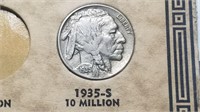 1935 S Buffalo Nickel High Grade From A Set