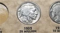 1935 Buffalo Nickel High Grade From A Set