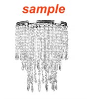 Qty 10 Faux Crystal Chandelier Pendant Shade