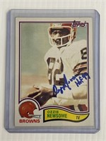 1982 Ozzie Newsome Autographed Card