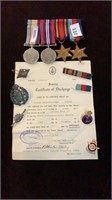 SET OF WW2 SERVICE MEDALS COMES WITH