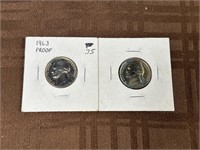 Pair Of 1961 & 1963 Silver Jefferson Proof Nickels