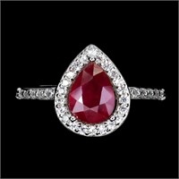 Natural Pigeon Blood Red Ruby Ring