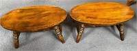 39 - LOT OF 2 WOODEN FOOTSTOOLS