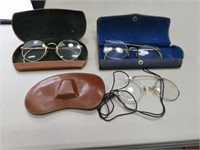 (3) Antique Eyeglasses GoldFIlled~Unique