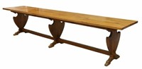 LARGE FRENCH PROVINCIAL REFECTORY TABLE, 138"L