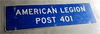 American Legion Owego Metal Sign 60" x 18"- 1 of 2