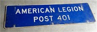 American Legion Owego Metal Sign 60" x 18"- 2 of 2