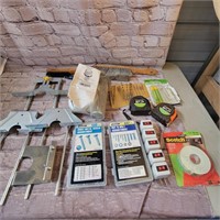 Box Lot - Screws, Drill Bits, Tape Measure, S