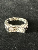 Vintage CZ Sterling Band Ring