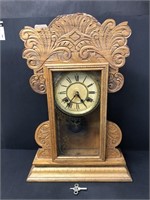 Antique vintage Kitchen gingerbread clock  as is