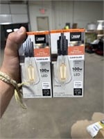 Lot of 4 FEIT electric clear glass 100w led light