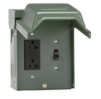 GE 20 Amp Backyard Outlet with Switch and GFI