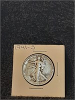 WALKING LIBERTY SILVER HALF DOLLAR 1941-S