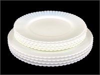 12-6 3/8" Cremex Petalware Depression Glass Plates