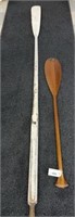 Wooden Paddle and Oar