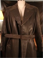 WWII leather officers coat with provenance