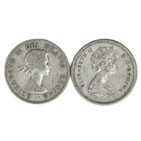 1966,53 Canada Twenty Five Cents Quarter