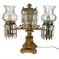 Heavy Brass Electrified Argand Style Lamp