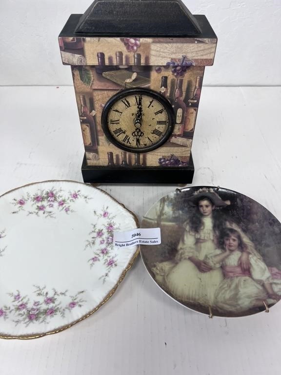 Decorative Plates and Clock