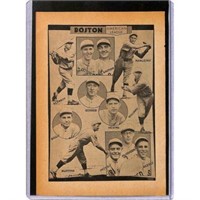(2) 1930 Spalding Red Sox Team Photo Pages
