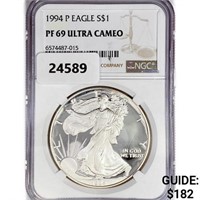 1994-P American 1oz Silver Eagle NGC PF69 Ultra