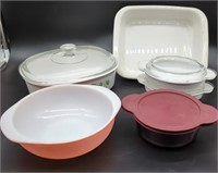 Pink Pyrex & White Cookware