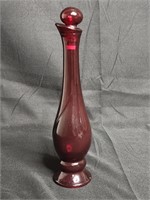 Vintage Avon Ruby Red Bud Vase Unforgettable w/