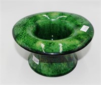 Mc Hugh Australian pottery green glaze hat vase