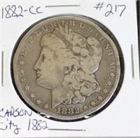 1882 CC CARSON CITY MORGAN SILVER DOLLAR