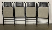 (4) Metal Fold Up Chairs
