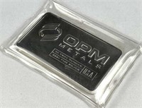 10 Troy Ounce Silver Bar, OPM Metals USA .999