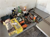 LARGE LOT OF LAWN AND GARDEN TOOLS AND CHEMICALS