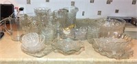 Large Assortment of Pressed Glass