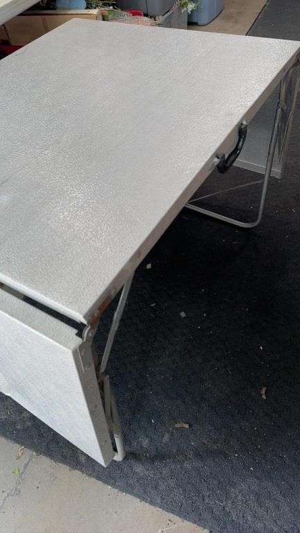 Vintage Drop Leaf Aluminum Folding Table