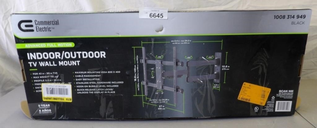 Ce Indoor Outdoor Tv Wall Mount