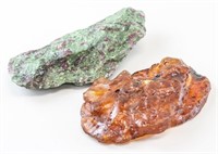 Lot of Two Natural Chinese Hardstones