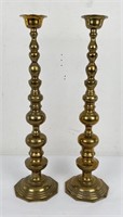 Pair of Brass Asian Candlesticks