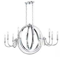 $484 Rondure 10-Light Polished Nickel Chandelier