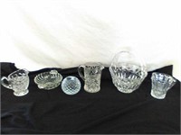 6 heavy decorative glass pieces