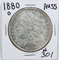 1880-O  Morgan Dollar   AU-55