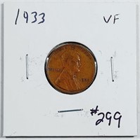 1933  Lincoln Cent   VF