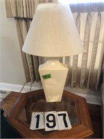 2 White Table Lamps