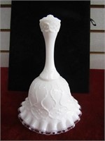 Fenton silver crest Spanish lace bell.