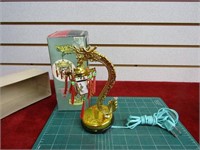 Vintage Oriental dragon mini lamp in Box.