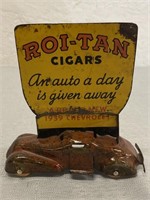 1939 Roi-Tan Cigars Metal Car Advertisement