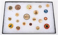 LOT OF VINTAGE ADVERTISING BUTTONS